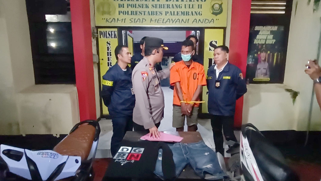 Seorang residivis jambret di Palembang kena bekuk, Polisi ungkap tersangka sudah 9 kali beraksi. Foto: Heru Wahyudi/PALTV