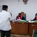 Sidang korupsi penguasaan lahan negara menjatuhkan vonis 3 tahun penjara kepada terdakwa Amin Mansur, lebih ringan dari tuntutan Jaksa. Foto: Heru Wahyudi/PALTV