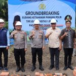 Groundbreaking pembangunan Gudang Ketahanan Pangan Polri Tipe 654 Kapasitas 1.000 Ton pada Polres Ogan Ilir Polda Sumsel. Foto: Humas Polres Ogan Ilir