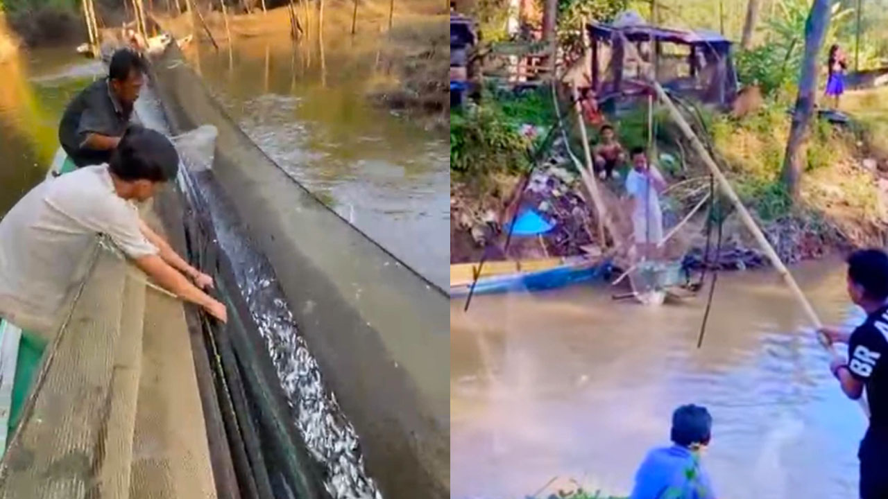 Masyarakat pesisir Sungai Musi di Sekayu songsong berkah musim seluang mudik. Foto: Ruzi Iskandar -- PALTV